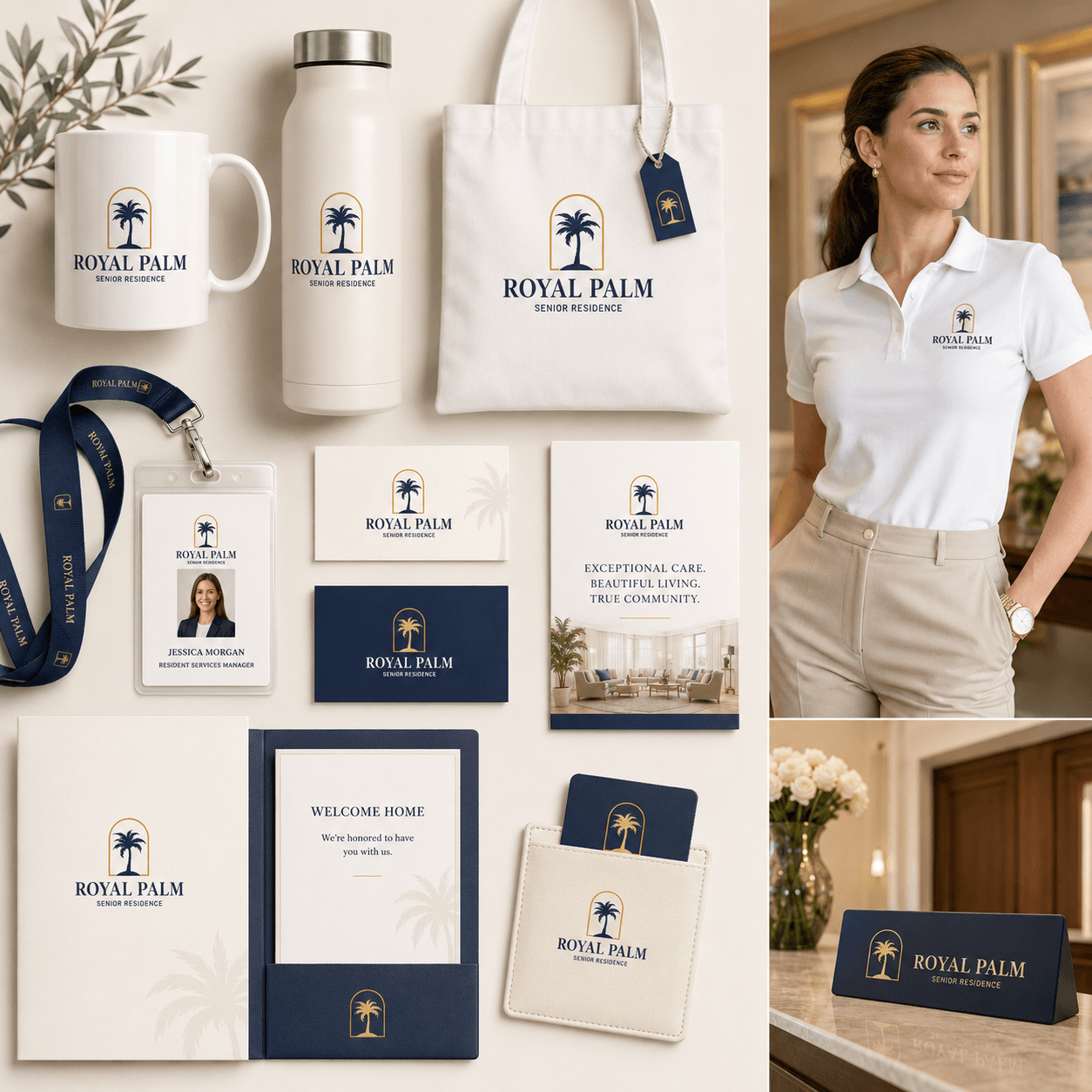 Aplicaciones de marca para Royal Palm