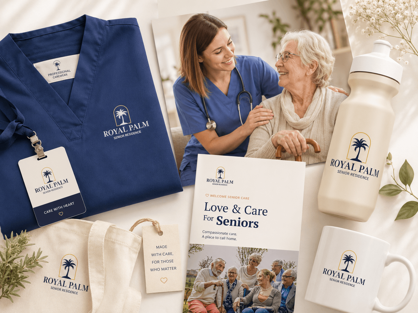 Aplicaciones institucionales y uniformes de Royal Palm Senior Residence